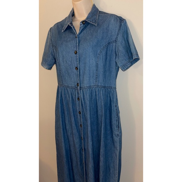 L.L Bean Long Jean Dress - Picture 2 of 6